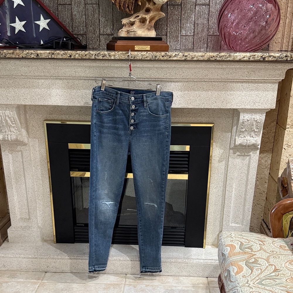 GAP Women's Dark Blue Skinny Jeans